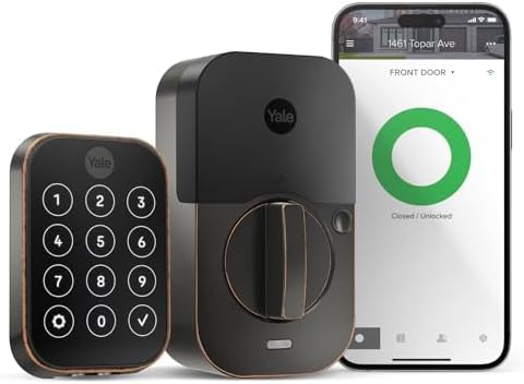 Yale Assure Lock 2 with Wi-Fi – Oil Rubbed Bronze Smart Lock for Front Door with Keypad, App Control, Backup Key, and Deadbolt – Secure Keyless Entry Door Lock, YRD450-WF1-0BP