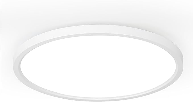 TALOYA 10 Inch LED Flush Mount Ceiling Light Fixture White, 5-in-1 CCT Selectable (3000K/3500K/4000K/5000K/6500K), 20W 0.94inch Thickness Ultra-Slim Surface Mounted Lighting Fixture for Basement