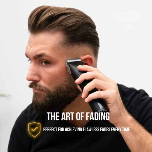 Novah¢ç Professional Hair Clippers for Men, Professional Barber Clippers and Trimmer Set, Mens Cordless Hair Clipper for Barbers Haircut Kit Fade