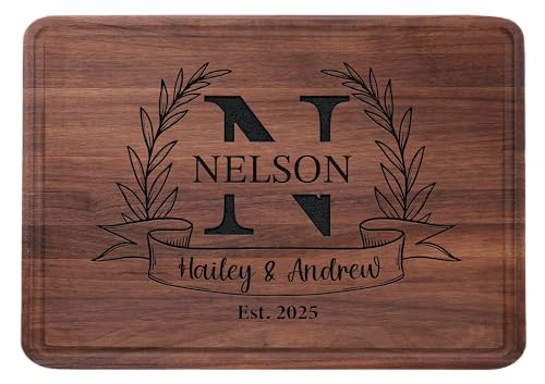 Wedding Gifts for Couples, Personalized Cutting Boards, 2025 Couple Gifts for Engagement, Housewarming, Anniversary, Halloween, Thanksgiving and Christmas, Custom Cutting Boards Presents to New Home