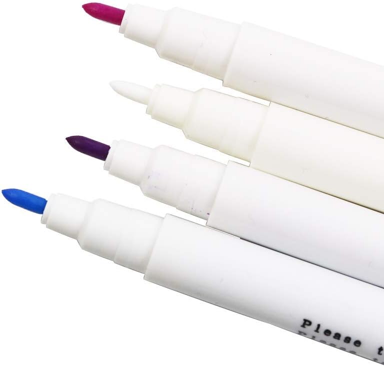 TopHomer Water Erasable Fabric Marking Pen Temporary Marking Auto-Vanishing Pen Fabric Markers Pen Colorful Water Soluble Ink for Dressmaking, Handicraft, Embroidery, Artificial Flowers(Multicolor)