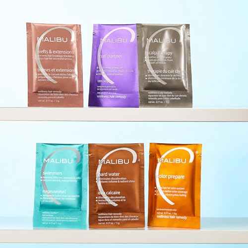 Malibu C Swimmers Wellness Hair Remedy - Prevents and Protects Hair Discoloration from Chlorine & Pool Elements - Hydrating Vitamin C Complex for Healthier Hair