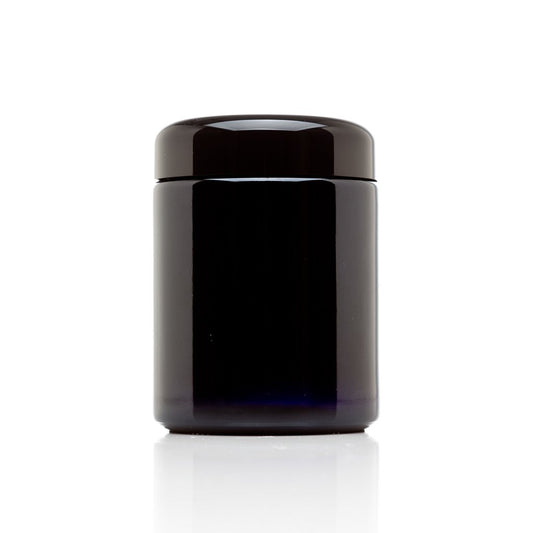 Infinity Jars 250 ml (8.3 fl oz) Tall Black Ultraviolet Refillable Empty Glass Screw Top Jar