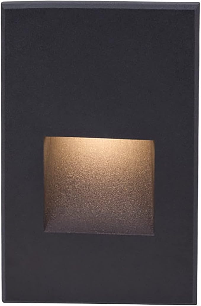 WAC Landscape Lighting, LEDme 120V LED Vertical Indoor and Outdoor Step and Wall Light 2700K Built-in LED in Black