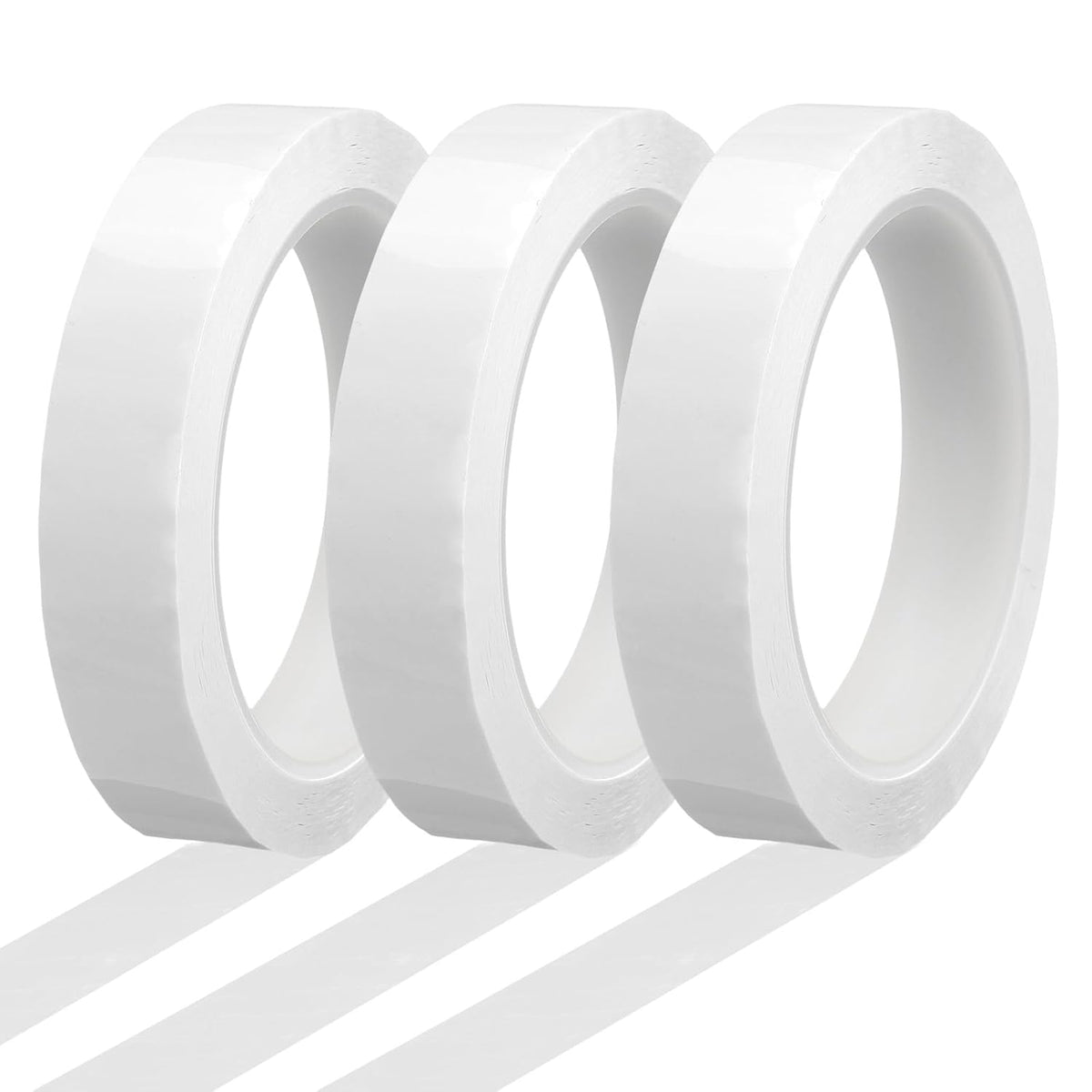 MECCANIXITY Whiteboard Tape 3/4" x 72 Yard Pinstripe Graphic Chart Line Grid Marking Tapes for Classroom Office Dry Erase Board Art, White, Pack of 3