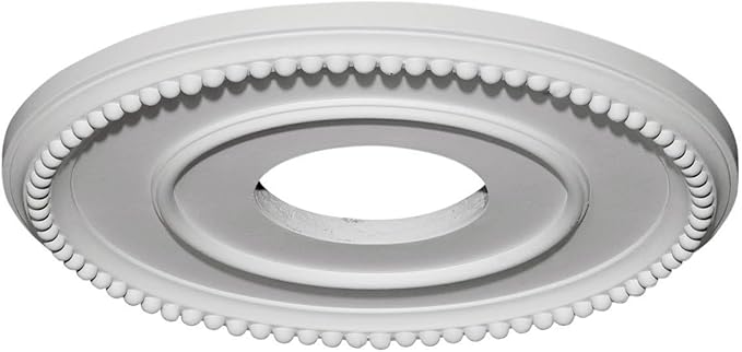 Ekena Millwork CM12BR Bradford Ceiling Medallion, 12 1/2"OD x 3 7/8"ID x 3/4"P (Fits Canopies up to 6 5/8"), Primed