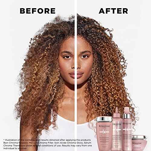 K?RASTASE Chroma Absolute Chroma Hair Gloss, High Shine Treatment for Damaged Color-Treated Hair, Strengthens and Adds Shine, Lightweight formula with Lactic Acid, Soin Acide, 7.1 Fl Oz