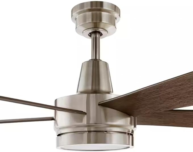 LYTIO Fanelee 54 in. White Color Changing LED Brushed Nickel Smart Ceiling Fan with Light Kit and Remote Powered by Hubspace