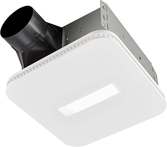 Broan-NuTone AE110LK Bathroom Exhaust Fan with Light, Easy Install, ENERGY STAR Certified, Powerful 110 CFM, Quiet 1.0 Sones, White