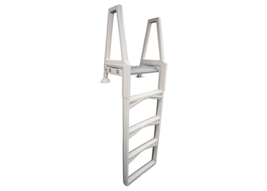 Confer Plastics 635-52X Sturdy Above Ground in-Pool Swimming Pool Ladder for Decks Adjustable from 46"-56"