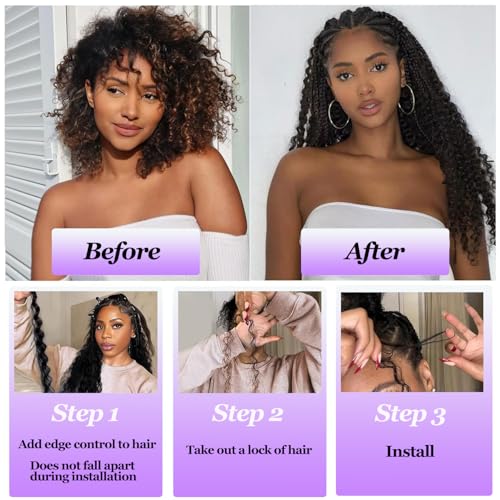 Human Braiding Hair 150g 20 Inch Boho Braids Human Hair Deep Wave Blonde Boho Hair For Braiding 6 Bundles/Pack No Weft Boho Human Braiding Hair Curly 27#