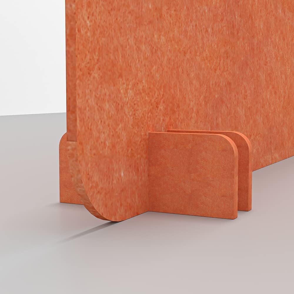 Freestanding Acoustic Desk Divider with Mount | Eco-Friendly Privacy Screen Panel | Noise Reducing Desk Partition | Tackboard Option & Easy to Install | Made from Recycled Plastic | Blue - 18" X71"