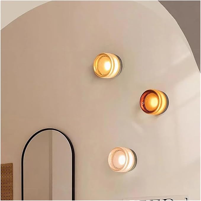 Modern Amber Jelly LED Wall Lamp - Smokey Grey Sconce for Living Room, Dining Room, Corridor & Study - Stylish Home Decor Lighting Fixture
