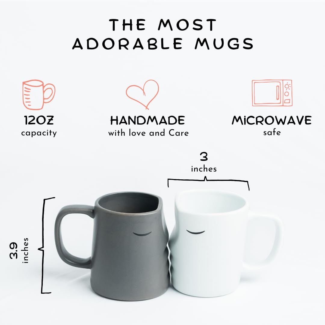 Occasionals Kissing Couple Mug Set, Wedding present for Couples 2025, Engagement Gifts, Valentines Day, Cute Matching Couple Coffee Cups Bride and Groom Husband and Wife, His and Hers, Mr and Mrs