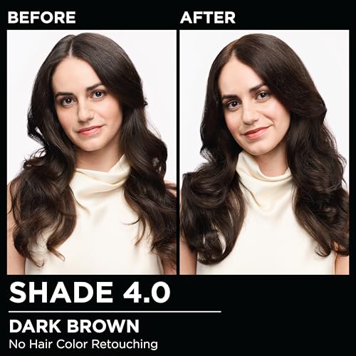 Garnier Hair Color Olia Ammonia-Free Brilliant Color Oil-Rich Permanent Hair Dye, 4.0 Dark Brown, 2 Count (Packaging May Vary)