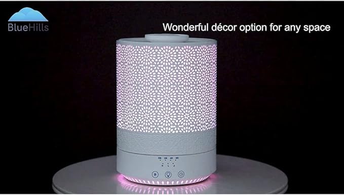 BlueHills Premium Large 2500 ML and 2000 ML XL Essential Oil Diffusers Humidifier Combo Set of 2 for Large Room Home with Décor LED Lights Great Gift – White