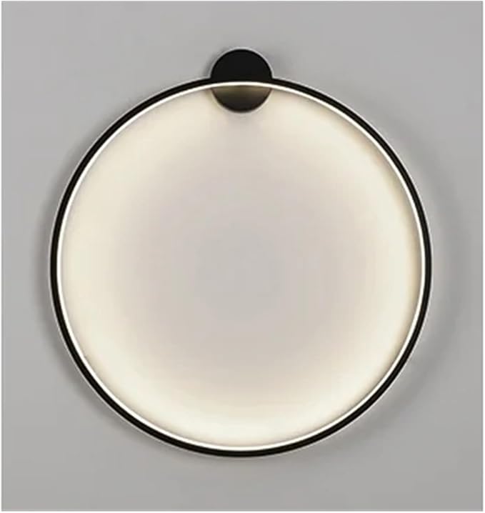 Wiring-Free Living Room Sofa Background Wall Decoration - Minimalist Bedroom lamp Ring Art Atmosphere Wall Light,Kitchen Island (Warm 80cm A)