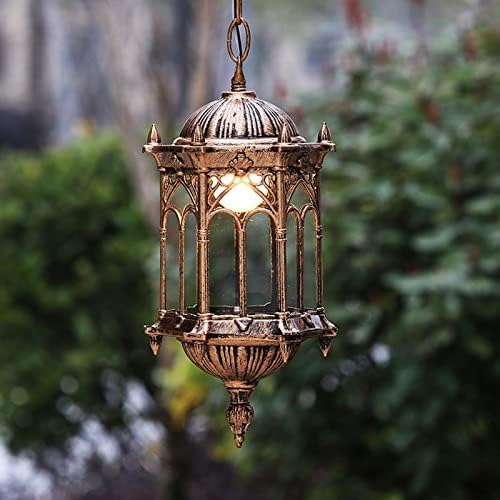 Europe Outdoor Hang Light Retro Garden Balcony Pendant Lamp Restaurant Decoration Lighting Study Villa Yard Luminaria,chandalier