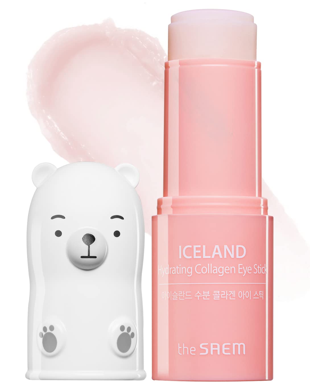 THESAEM Iceland Hydrating Collagen Eye Stick 0.24oz - Anti-wrinkle Moisturizing Eye Balm for Saggy Skin â Under Eye Treatment - Balm to Smooth Skin Texture - Rose Scent