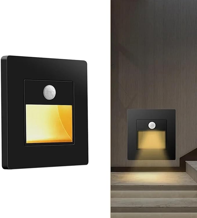 10 Pack Recessed Motion Sensor Light Indoor Outdoor Step Light Lamp Sensor Intelligent Wall Light for Hallway, Kitchen, Hallway, Bedroom, Bathroom, Stairs