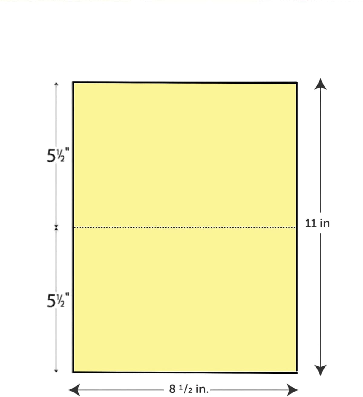 Limited Papers (TM) 8.5x11 Perforated Paper, 20/50 Pound, 75 GSM, Variety of Perforation Sizes and Colors, for Forms, Tickets, Postcards, Business Cards. (Pink, 2 up - horizontal 5.5”)
