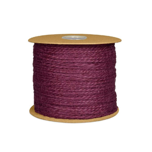 Paper Mart 4824010 Burgundy Jute Twine Roll, 1.5 Millimeters X 100 Yards