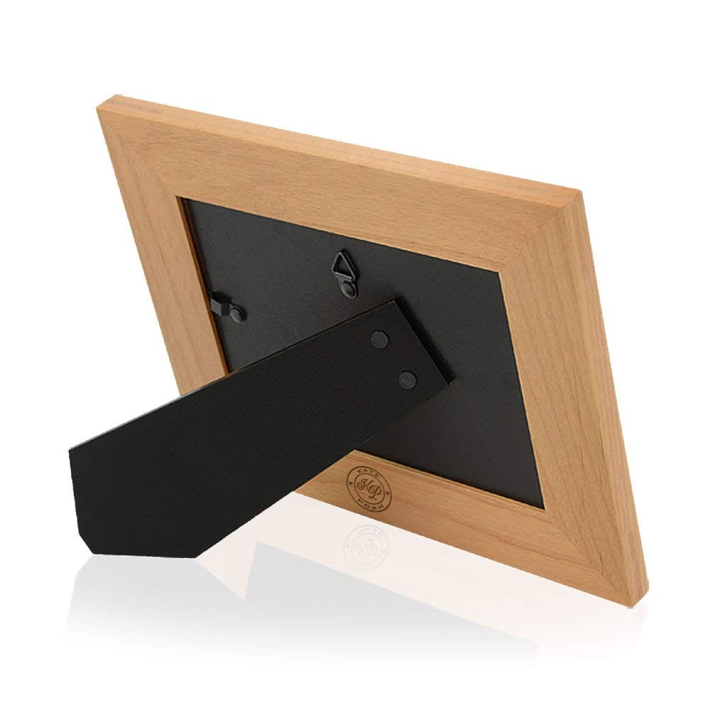 KATE POSH 40 Years of Marriage Engraved Natural Wood Picture Frame, 40 Years Together as Husband and Wife, 40 Years Down Forever to Go, 40th Anniversary (5x7 Horizontal)