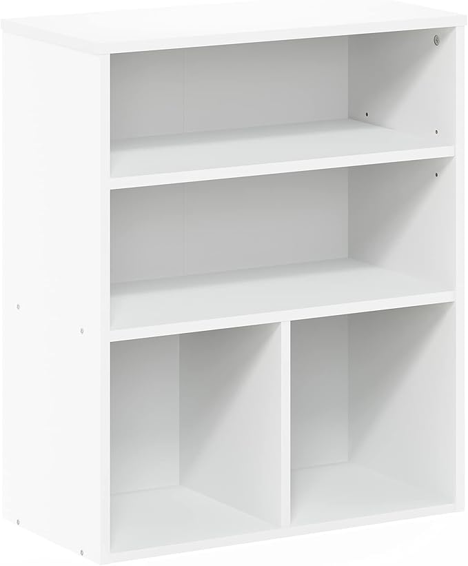 Furinno Pasir 3 Tier Display Bookcase, White
