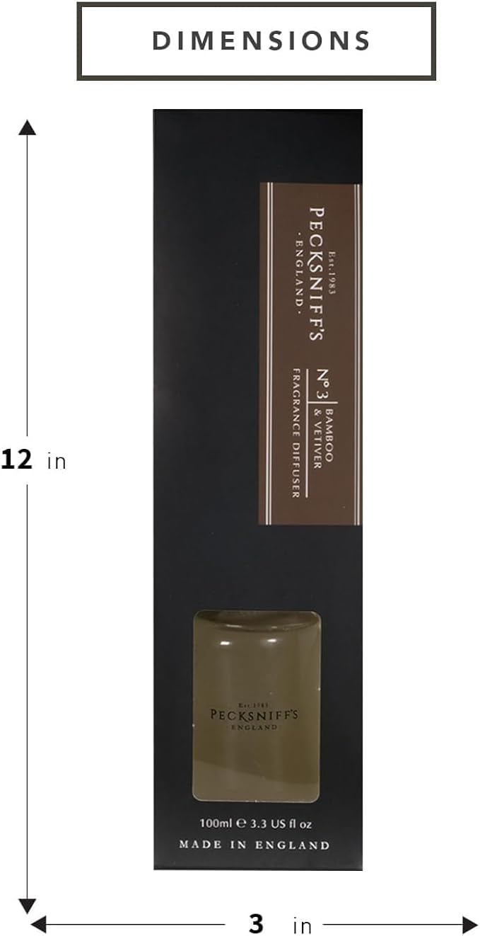 Pecksniff's Bamboo & Vetiver Diffuser | 100 ml/3.38 Fl Oz