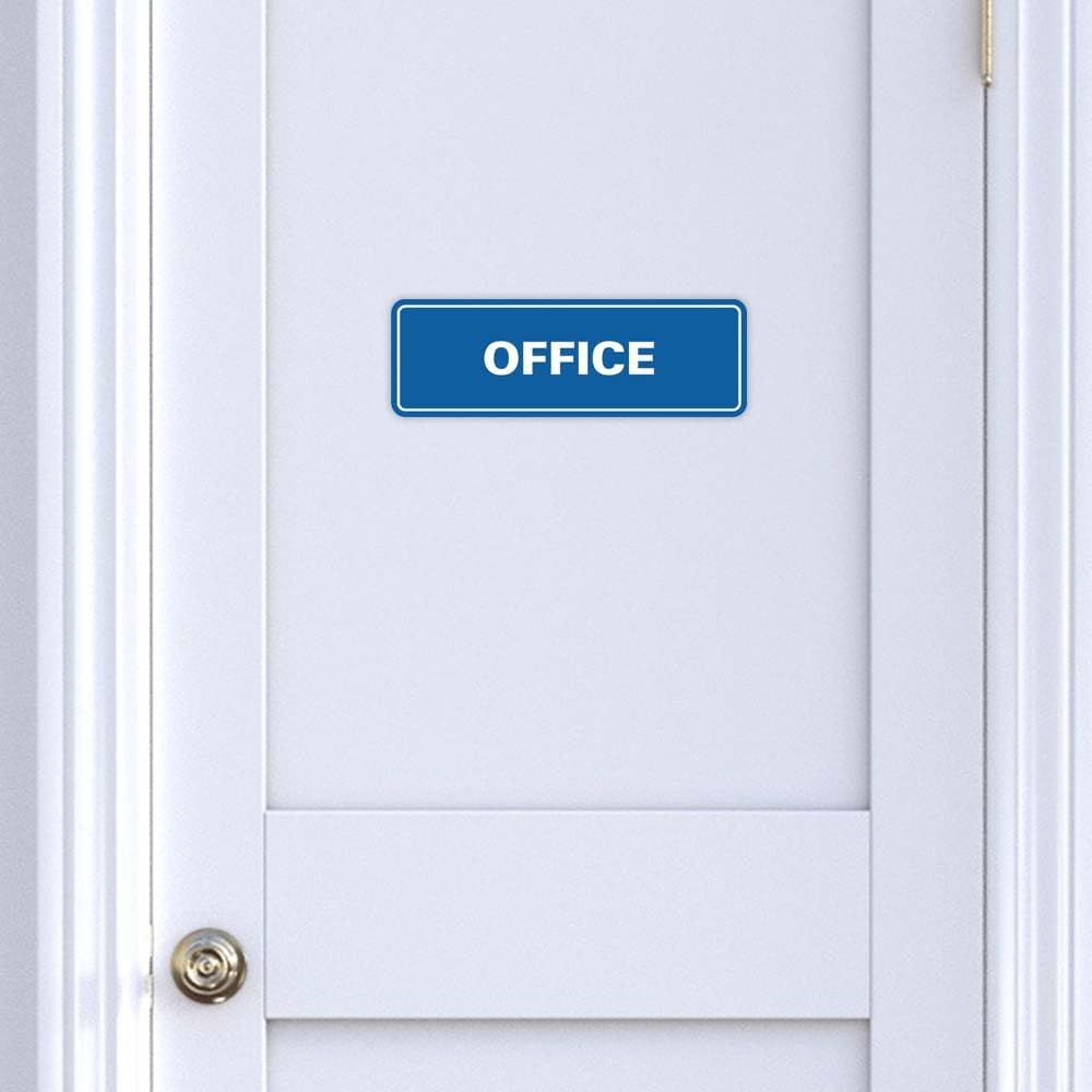 Signs ByLITA Standard Office Sign - Professional Business Signage - Easy to Install (Black/Silver) - Small 2 Pack