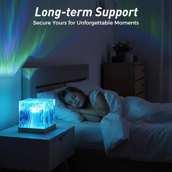 Northern Lights Projector, 16 Colors Aurora Light Projector & Mood Lighting Galaxy Lamp, Ocean Lamp, App Remote Night Light for Bedroom, Gift for Teenage Girls Room Decor (Rechargeable Model)