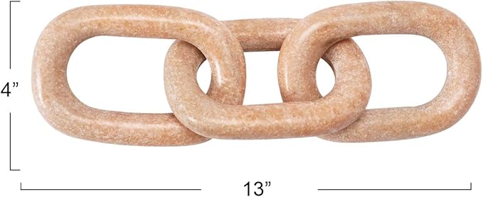 Bloomingville Decorative Marble Chain, Variegated Blush Tones