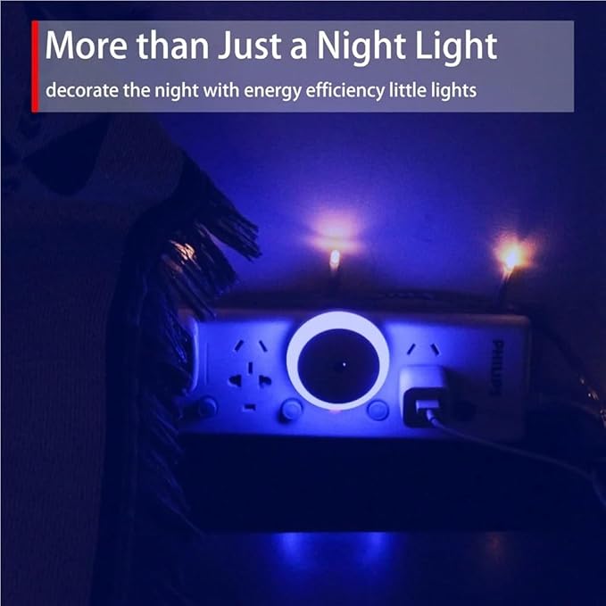 LED Night Light in Dusk to Dawn Smart Sensor Auto Dim Into Wall Night Lamp for Bathroom Hallway Kitchen Stairway Bedroom(1pc Amber)