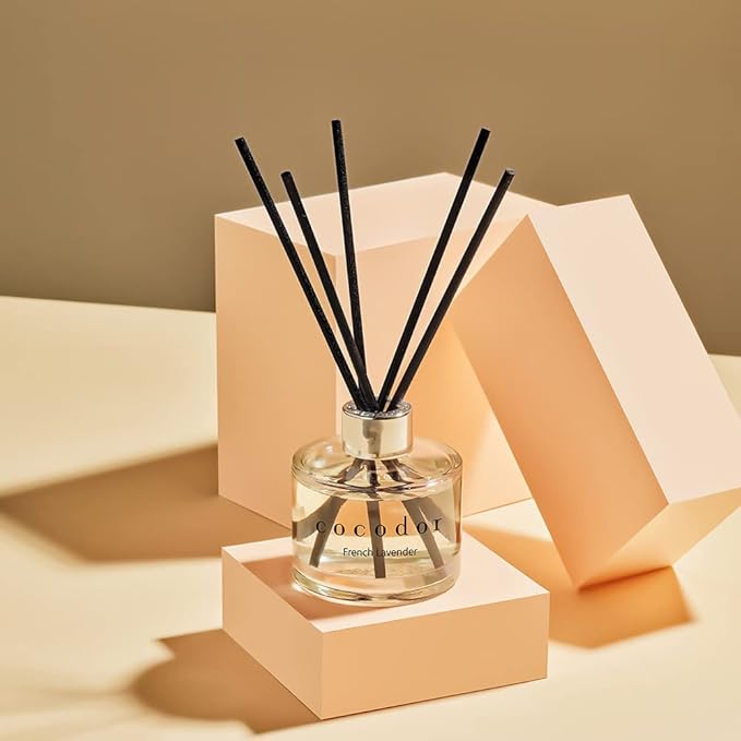 COCODOR Signature Reed Diffuser Set/April Breeze / 6.7oz /2 Pack/Home Fragrance Diffuser, Oil Scent Diffuser for Bathroom Shelf Decor