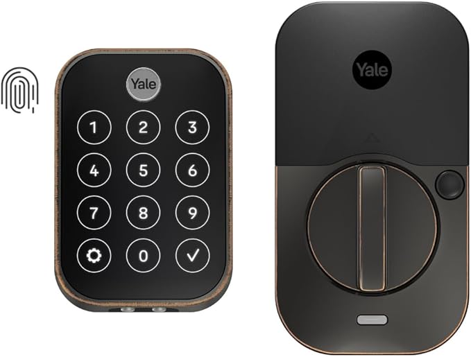Yale Assure Lock 2 Touch Deadbolt, Oil Rubbed Bronze Keyless Entry Door Lock with Touch Digital Keypad and Fingerprint Scanner, (No Wi-Fi), YRD450-F-BLE-0BP
