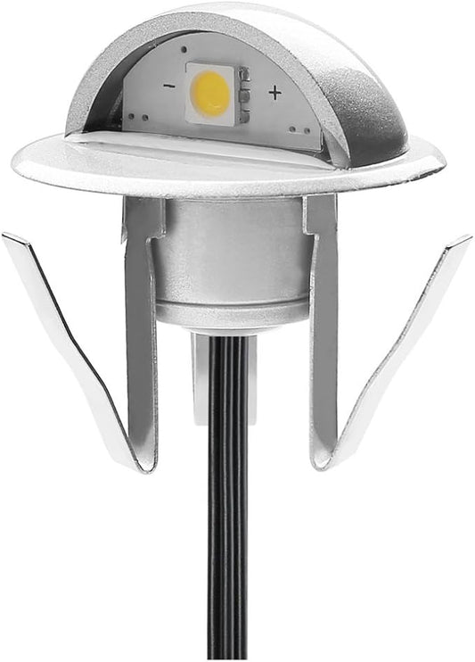 LED Stair Light Low Voltage Waterproof IP65 Outdoor 1-2/5" Recessed Wood LED Deck Lighting Yard Garden Patio Step Landscape Pathway Decor Lamp(1pcs,Warm White)