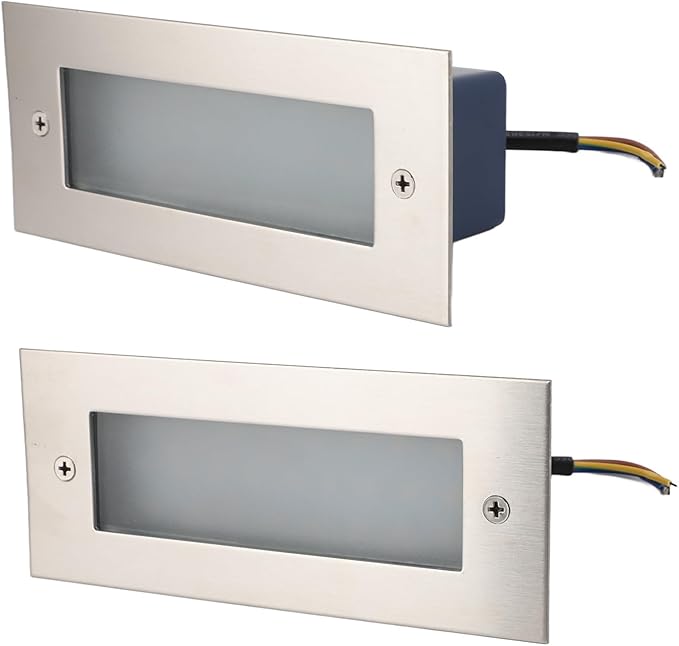 Pwshymi Outdoor Stair Light, Durable Aluminum Alloy Stair Wall Light, 500Lm Brightness, Ideal for and Corridors