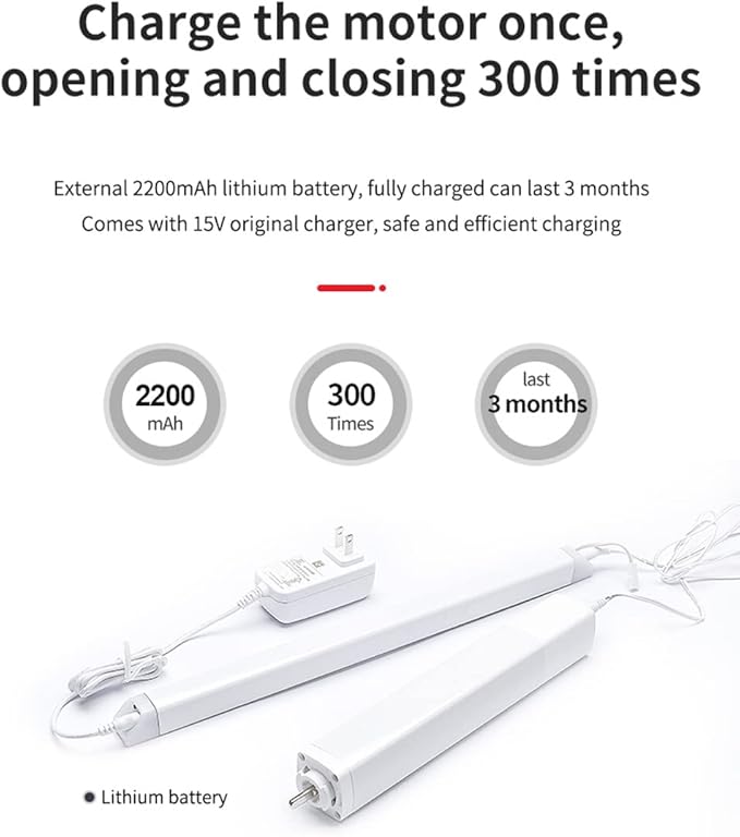 Rechargeable Motorized Curtain Tracks,Remote Control Smart Motorized Curtain Rail, Smart Curtain Opener Curtain Rod Compatible with Alexa Google Home (Zigbee Motor—4M (157.5in) Track)
