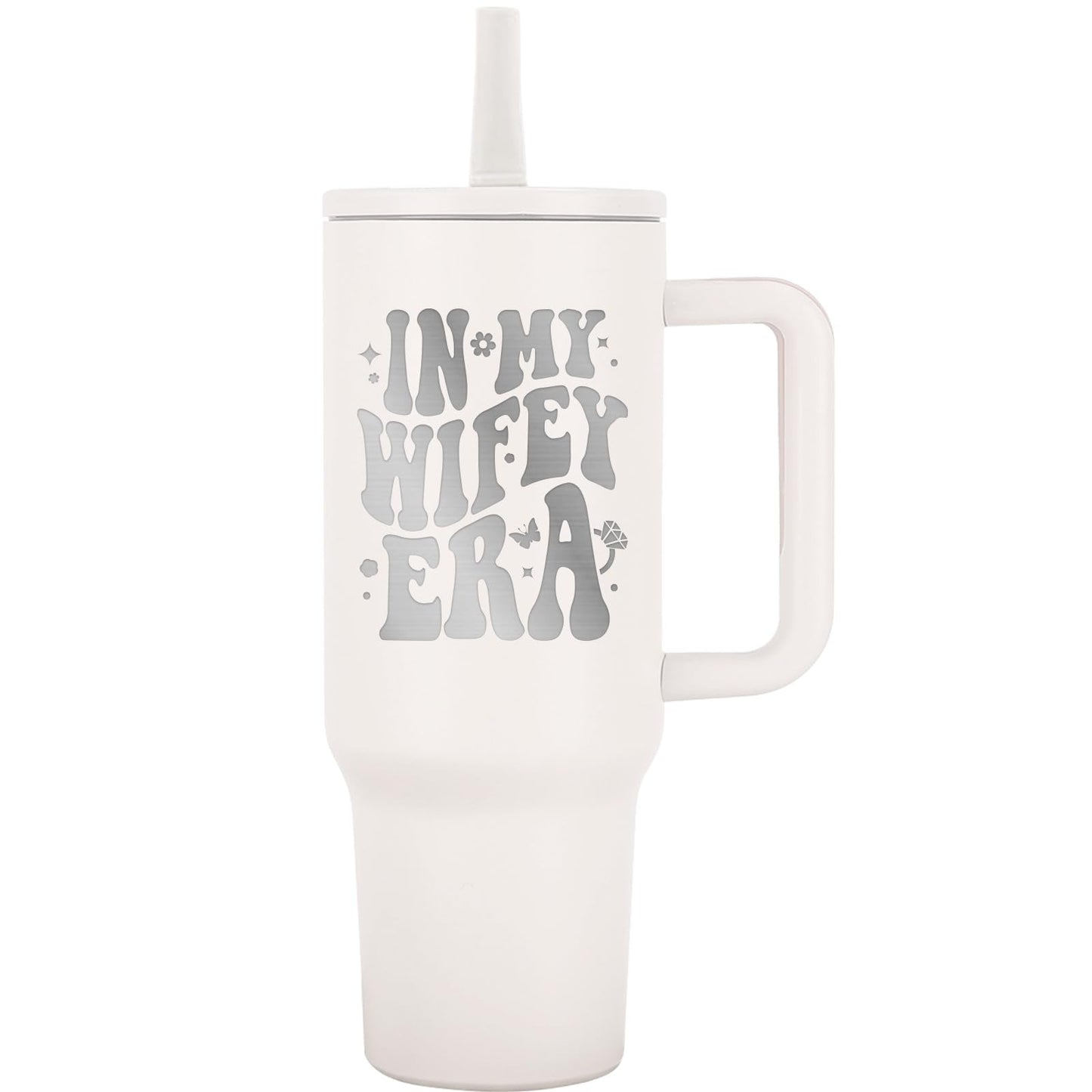 JETIKON Bridal Shower Gifts for Bride In My Wifey Era 40oz Tumbler with Lids Straws Bride Wifey Cup Bride Gifts Bachelorette Gifts for Bride to Be Wedding Gifts for Bride Engagement Gifts for Her