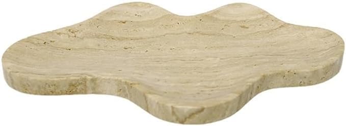 Modern Style Marble Tray Organizer - Modern Stone Decoration for Living Room, Dining Table, Office - Stylish Key and Jewelry Holder(Beige23)