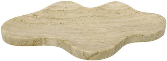 Modern Style Marble Tray Organizer - Modern Stone Decoration for Living Room, Dining Table, Office - Stylish Key and Jewelry Holder(Beige23)