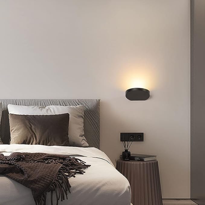 Set of 2 Warm White 3000K LED Wall Sconces - 5W Indoor Stair Lights for Living Room, Bedroom, and Art Gallery