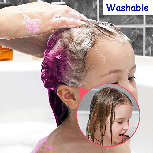 EBANKU Temporary Hair Chalk Comb, 6 Color Washable Hair Chalk Set for Girls Kids Gifts on Cosplay DIY Halloween Christmas Birthday Party Children's Day