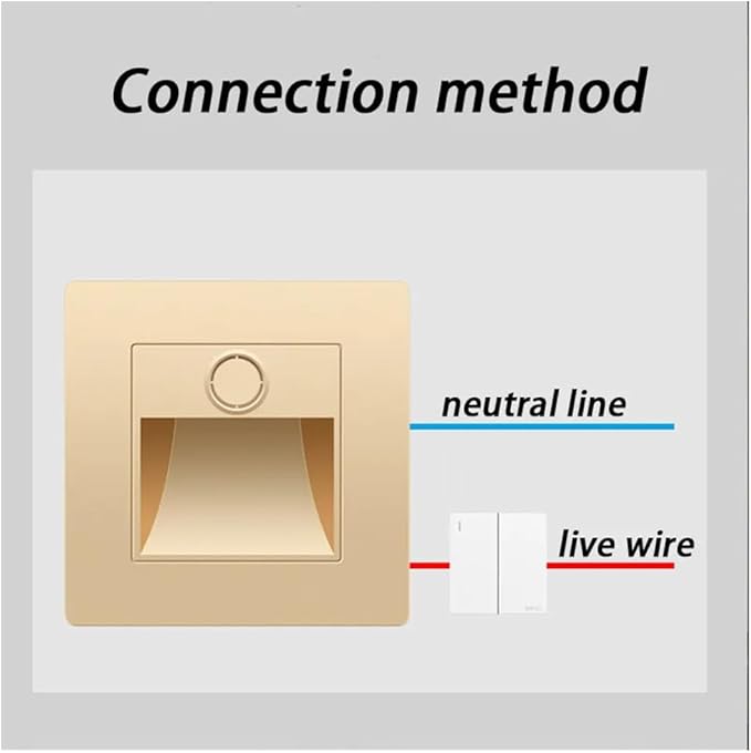 Motion Sensor Stair 3000K Lights Indoor Stair Step Wall Lamp 3W Recessed LED Step Light Staircase Bedroom Decoration Silver