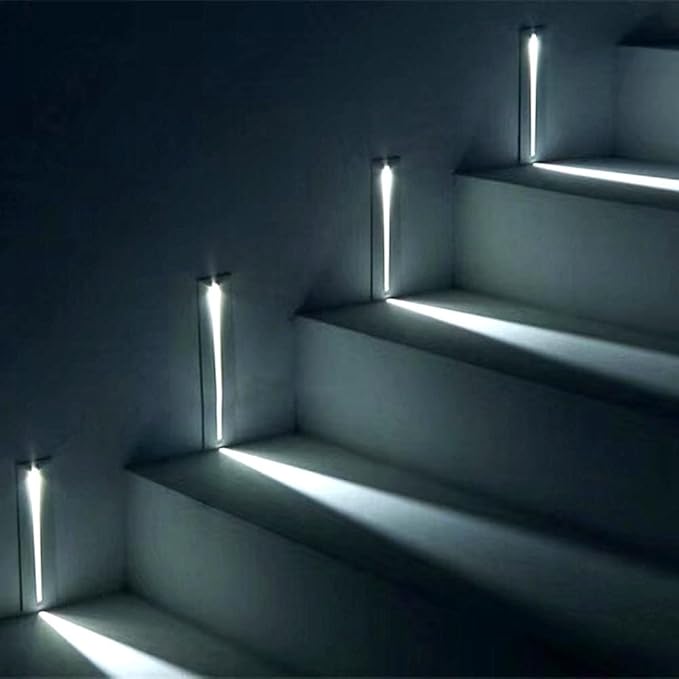 3W Recessed Led Stair Light AC85-265V Indoor IP20 Outdoor IP65 Corner Wall Lights Stairs Step Stairway Hallway Staircase Lamp,Modern Wall Sconces
