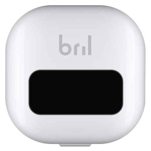 Bril UV-C Toothbrush Cleaner, Portable Cover, Magnetic Holder, and Travel Case for Any Size Toothbrush, White, Black (3 Pack)