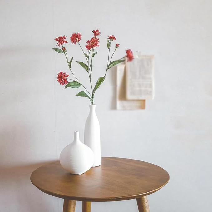 Scandinavian Style Ceramic Vase Frosted Simple Home TV Cabinet Creative Decoration Modern White Ceramic Vase, Small Narrow Neck Vases, Ceramic Flower Vases Decorative, Fireplace, Table Decor Va