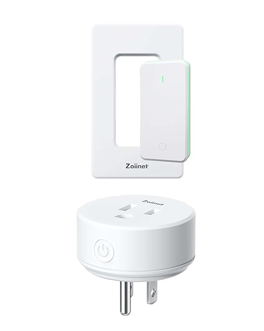 Remote Control Outlet Plug Switch, Buckle Design & Removable Wireless Light Switch, No Wiring Needed, 300 ft, 15A/1500W, Programmable, for Household Appliances