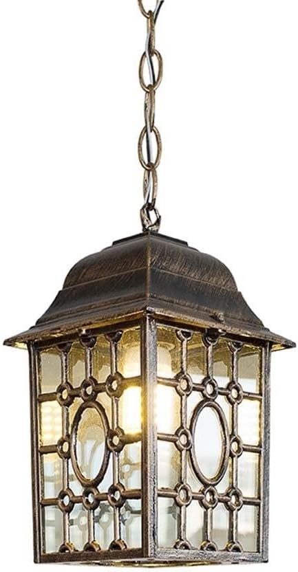 European Outdoor Chandeliers Waterproof Vintage Garden E27 Lighting Hanging Light Aisle Porch Balcony Garden Pendant Lamp