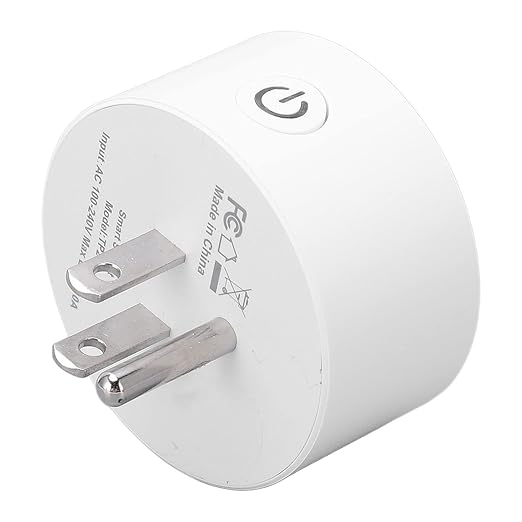 10A WiFi Smart Socket and Receptacle Compatible with Google Home - 3 Hole Mini Smart Plug with Timer and Schedule Function - PC ABS Fireproof Material with Overload and Protection